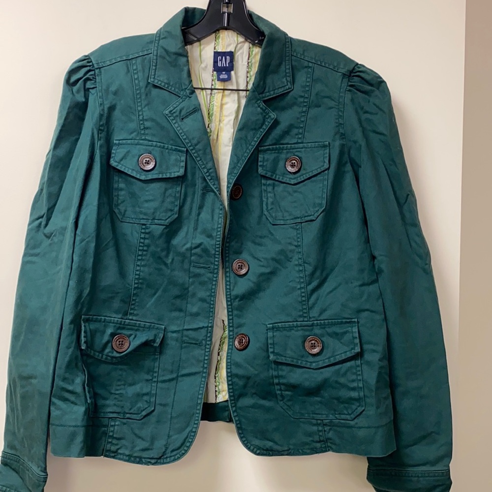 Gap Green Jacket Size 10 - image 2